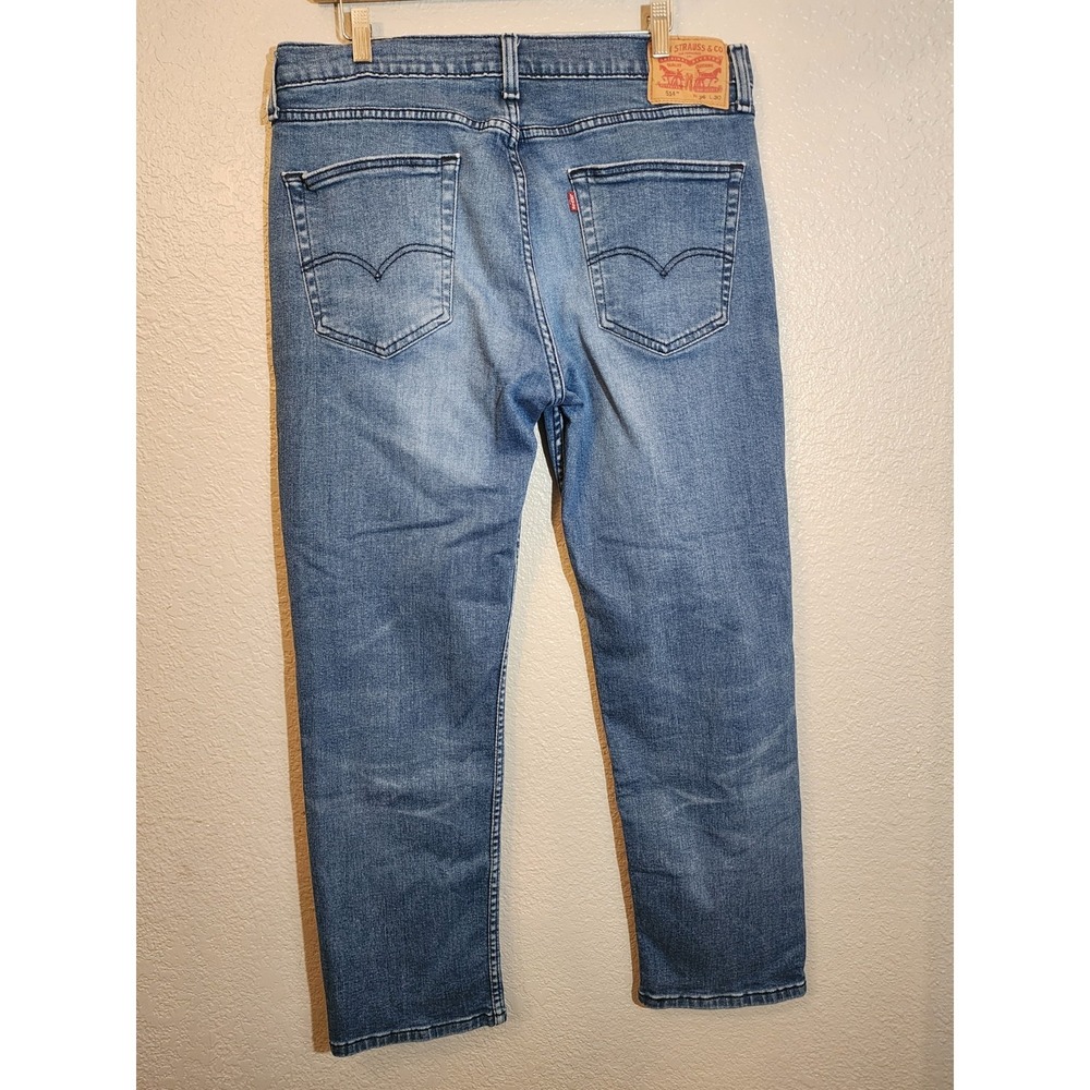 Levi's 514 Men's Jeans Size 36x30 Medium Wash Straight Leg Blue Denim Mid Rise - Picture 2 of 5